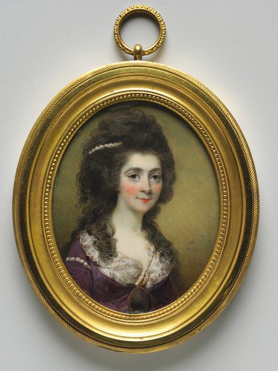 Női portré, Mrs. Close, 1786. alkotó: Horace Hone
