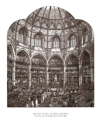 The New Council Chamber Guildhall, 1884, 1886 alkotó: Horace Jones
