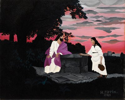 Krisztus és a szamáriai asszony alkotó: Horace Pippin