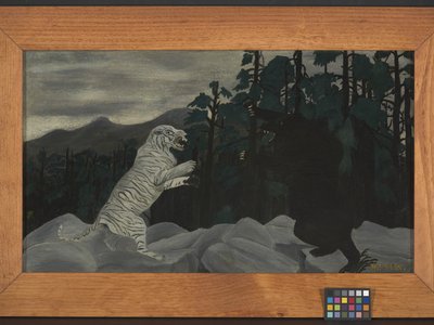 A kék tigris (olaj, szövet) alkotó: Horace Pippin