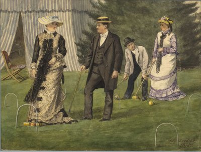 A krokett játék, 1875. alkotó: Horace Robbin Burdick