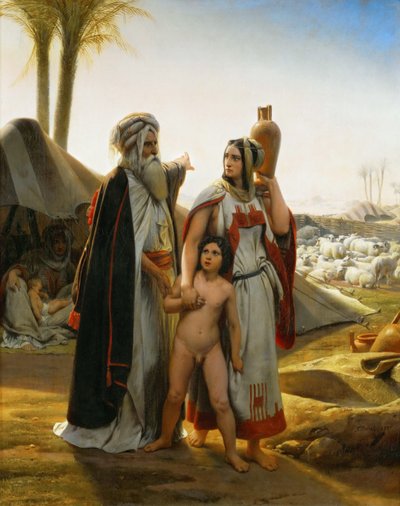 Hágárt Ábrahám elűzte Hágár megtagadása, 1837. alkotó: Emile Jean Horace Vernet