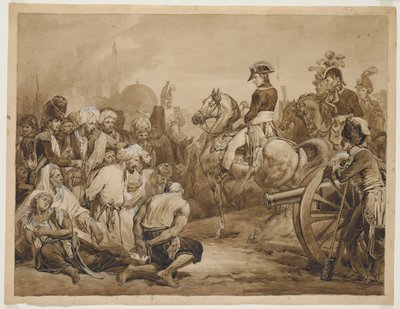 Bonaparte kegyelmet ad a kairói lázadóknak alkotó: Horace Vernet