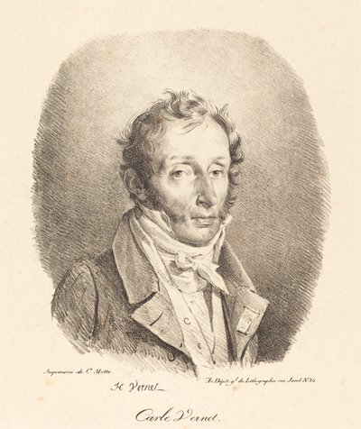 Carle Vernet mellszobra alkotó: Emile Jean Horace Vernet