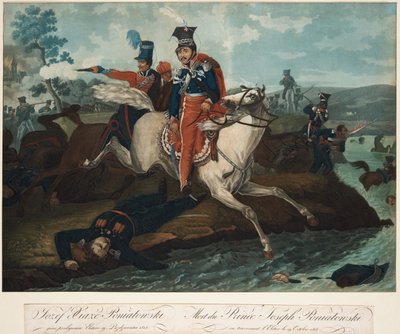 Józef Poniatowski herceg halála a lipcsei csatában, 1820 alkotó: Emile Jean Horace Vernet
