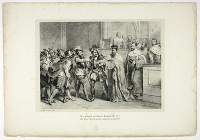 Elmegy a tizenhatoshoz, és vasakat kér... alkotó: Horace Vernet