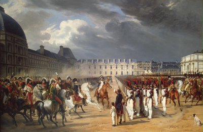 Érvénytelen, aki petíciót nyújtott be Napóleonnak a Tuileries-palota udvarában tartott felvonuláson alkotó: Emile Jean Horace Vernet