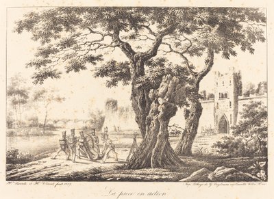 A darab működés közben alkotó: Emile Jean Horace Vernet