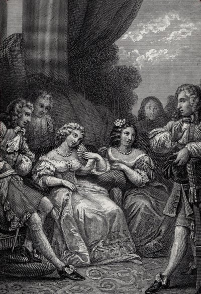 A mizantróp vagy a szerelmes atrabilaire – metszet Jean-Baptiste Poquelin dit Moliere műveiből (Jean Baptiste Poquelin) alkotó: Emile Jean Horace Vernet
