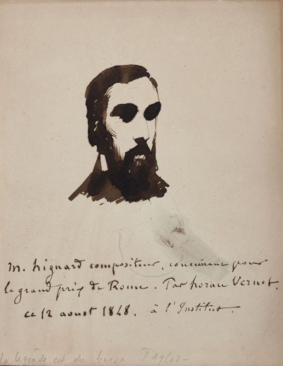 Aristide Hignard zeneszerző portréja 1822-1898, 1848. alkotó: Emile Jean Horace Vernet