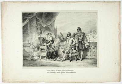 Királynő, a Franciaországot sújtó gonoszságok túlsúlya... alkotó: Horace Vernet