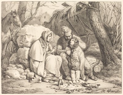 Katona családja táborozott alkotó: Emile Jean Horace Vernet