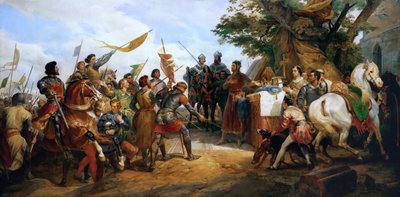 A bouvines-i csata 1214. július 27-én alkotó: Emile Jean Horace Vernet
