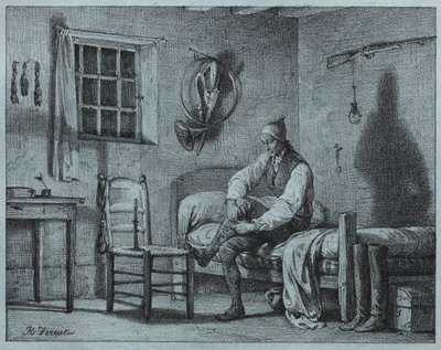 Limier szolgája, aki felkel az ágyból alkotó: Emile Jean Horace Vernet