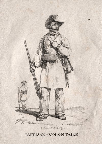 önkéntes partizán, 1822. alkotó: Emile Jean Horace Vernet