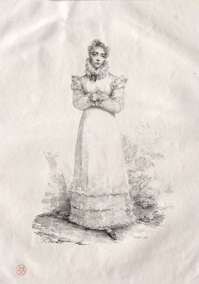 Fiatal Nő állt. alkotó: Emile Jean Horace Vernet