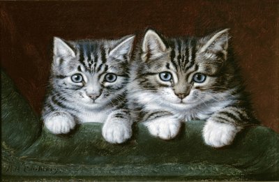 Két cirmos cica (olaj, vászon) alkotó: Horatio Henry Couldery