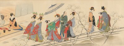 A szerencse három istene látogasson el a 19. század eleji Yoshiwara...-ba. alkotó: Hosoda Eishi