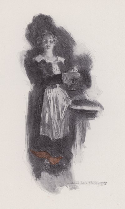 Illusztráció az Evangeline-hez, A Tale of Arcadie, Henry Wadsworth Longfellow (litho) alkotó: Howard Chandler (after) Christy