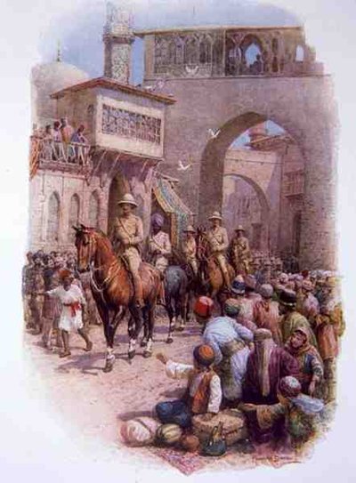 Lord Allenby belép Jeruzsálembe a Jaffa-kapun keresztül alkotó: Howard Davie