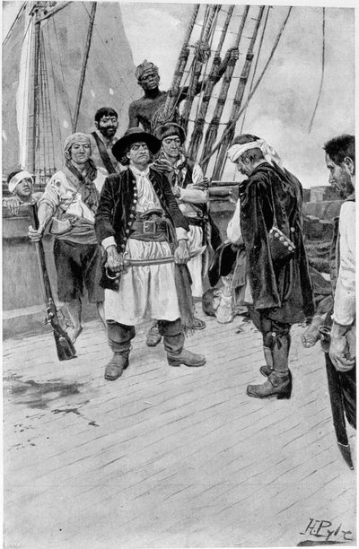 Tongrelow kapitány vitte a legnagyobbat, illusztráció a „New York Colonial Privateers” című könyvéből, Thomas A. Janvier, pub. a Harper