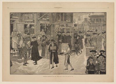 Karácsony reggel a régi New Yorkban alkotó: Howard Pyle