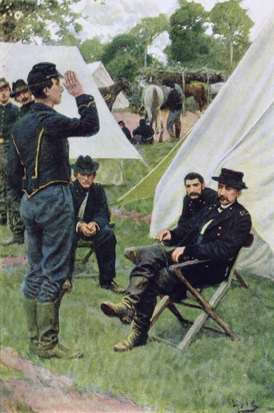 Sheridan első interjúja Rowanddal, illusztráció William Gilmore Beymer „Rowand” című művéből, pub. a Harper