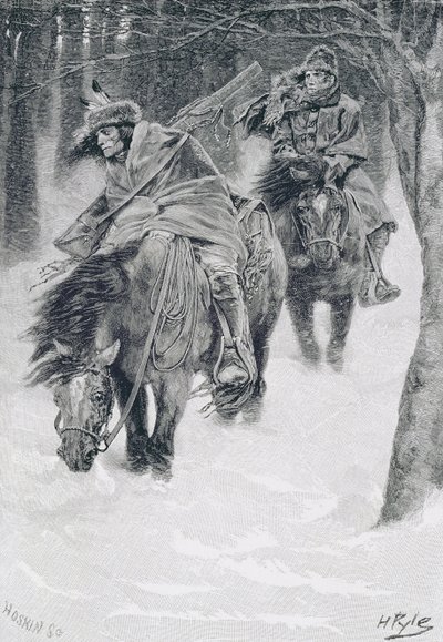 Traveling in Frontier Days, illusztráció Edmund Kirke 