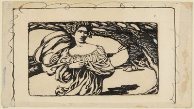 Nő és fa, illusztráció Horatiushoz alkotó: Howard Pyle