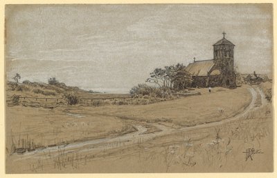 Rajz, tájkép, 1880-90 alkotó: Howard Russell Butler