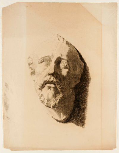 Férfi fej öntvényének rajza alkotó: Howard Russell Butler