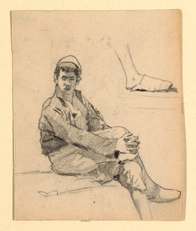 Előlap: ülő fiatal mór (?) alkotó: Howard Russell Butler