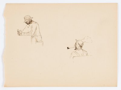 Cím nélkül (Két rajz férfiakról) alkotó: Howard Russell Butler