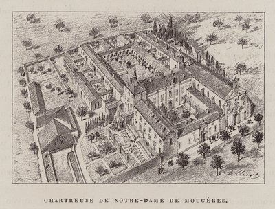 Chartreuse De Notre-Dame De Mougeres (metszet) alkotó: Hubert Clerget
