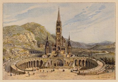 Notre-Dame De Lourdes (színes litográfia) alkotó: Hubert Clerget