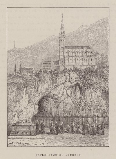 Notre-Dame De Lourdes (metszet) alkotó: Hubert Clerget