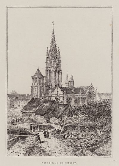 Notre-Dame Du Folgoet (metszet) alkotó: Hubert Clerget