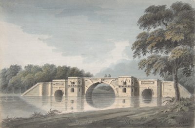 Híd a Blenheim-palotánál, a yorki katedrális hátoldalán, 18-19. század. alkotó: Hubert Cornish