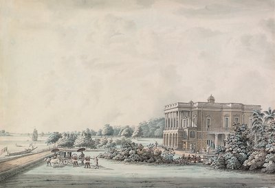 Lady Teignmouth kerti háza a Hooghly partján, Kalkuttában, 1797 után alkotó: Hubert Cornish