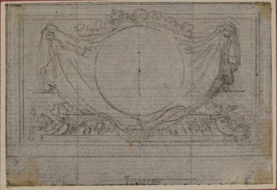 Tanulmány az En Tête Vignette-hez Tacitus "Tiberius, avagy az Évkönyvek hat első könyve", V. könyvében. alkotó: Hubert Francois Gravelot