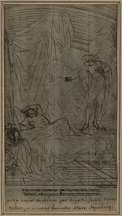 Tanulmány Lucain "La Pharsale" című művéhez, III. ének alkotó: Hubert Francois Gravelot