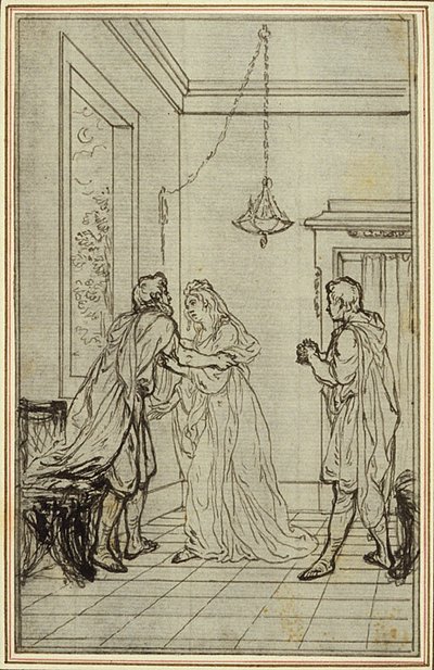 Tanulmány Lucain "La Pharsale" című művéhez, II. ének alkotó: Hubert Francois Gravelot