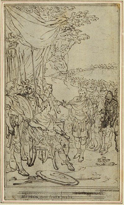 Tanulmány Lucain "La Pharsale" című művéhez, IV. ének alkotó: Hubert Francois Gravelot