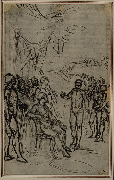 Tanulmány Lucain "La Pharsale" című művéhez, IV. ének alkotó: Hubert Francois Gravelot