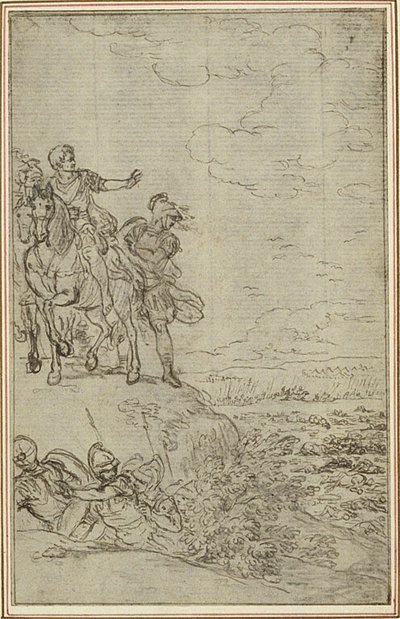 Tanulmány Lucain "La Pharsale", VII. énekéhez alkotó: Hubert Francois Gravelot