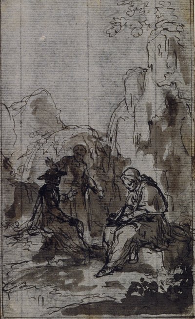 Tanulmány a vignettához Dinouart apát "Vie du Venerable don Juan de Palafox" című művében, 391. o. alkotó: Hubert Francois Gravelot