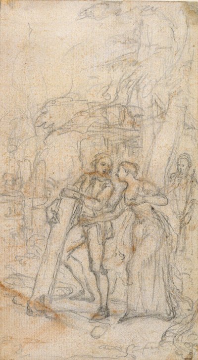 Tanulmány William Shakespeare "A vihar" című művéhez alkotó: Hubert Francois Gravelot