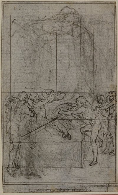 Tanulmány egy illusztrációhoz Tacitus "Tiberius, avagy az Évkönyvek hat első könyve", VI. könyv, 3. kötet, 1. tanulmány. alkotó: Hubert Francois Gravelot
