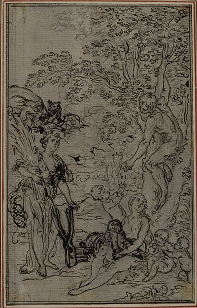 Tanulmány Lucretius "De la Nature des Choses" című művének Vignettájához, II. kötet, V. könyv. alkotó: Hubert Francois Gravelot