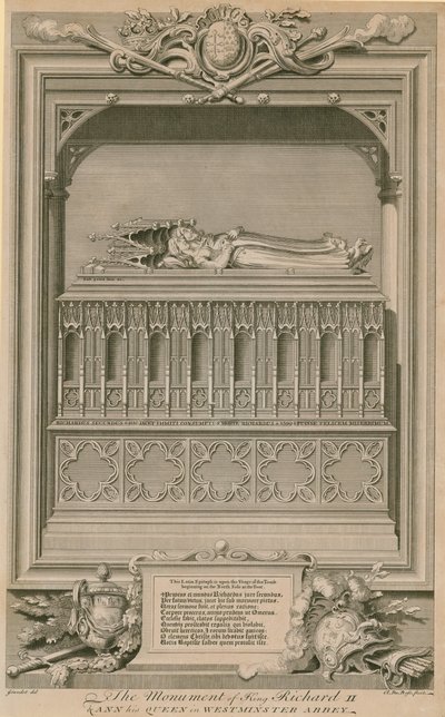Richard király és Anna királynő emlékműve alkotó: Hubert Francois Gravelot